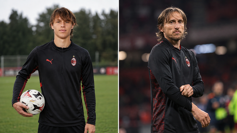 Comotto living the dream as he shares Milan dressing room with idol Modric
